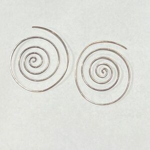 Elegant Spiral Silver Earrings